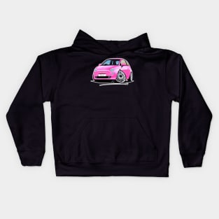 Fiat 500 Pink Kids Hoodie